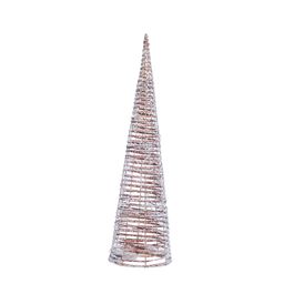 CONE DECORATIVO COM LED MARROM / BRANCO