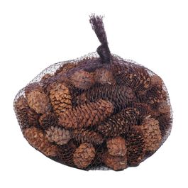 SAQUINHO COM PINHAS DECORATIVAS MARROM