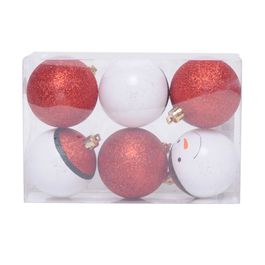 ENFEITE BOLA VERMELHO / BRANCO