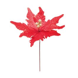 FLOR DECORATIVA CABO CURTO VERMELHO