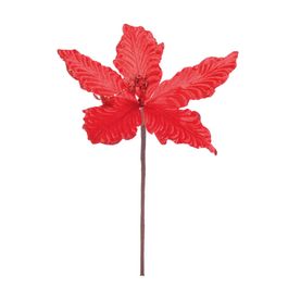 FLOR DECORATIVA CABO CURTO VERMELHO
