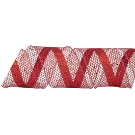 Fita Tela Com Glitter Vermelho