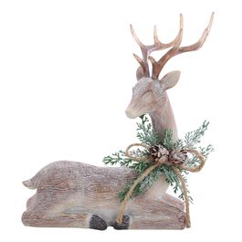 ANIMAIS DECORATIVOS RENA MARROM / VERDE