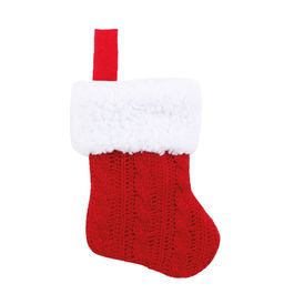 Bota Natalina Vermelho Branco