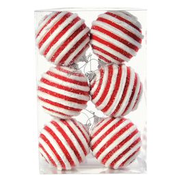 Bola Com Listras Vermelho/Branco