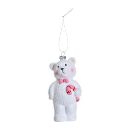 Urso Decorativo Rosa Branco