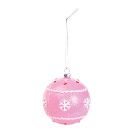ENFEITE BOLA ROSA / BRANCO