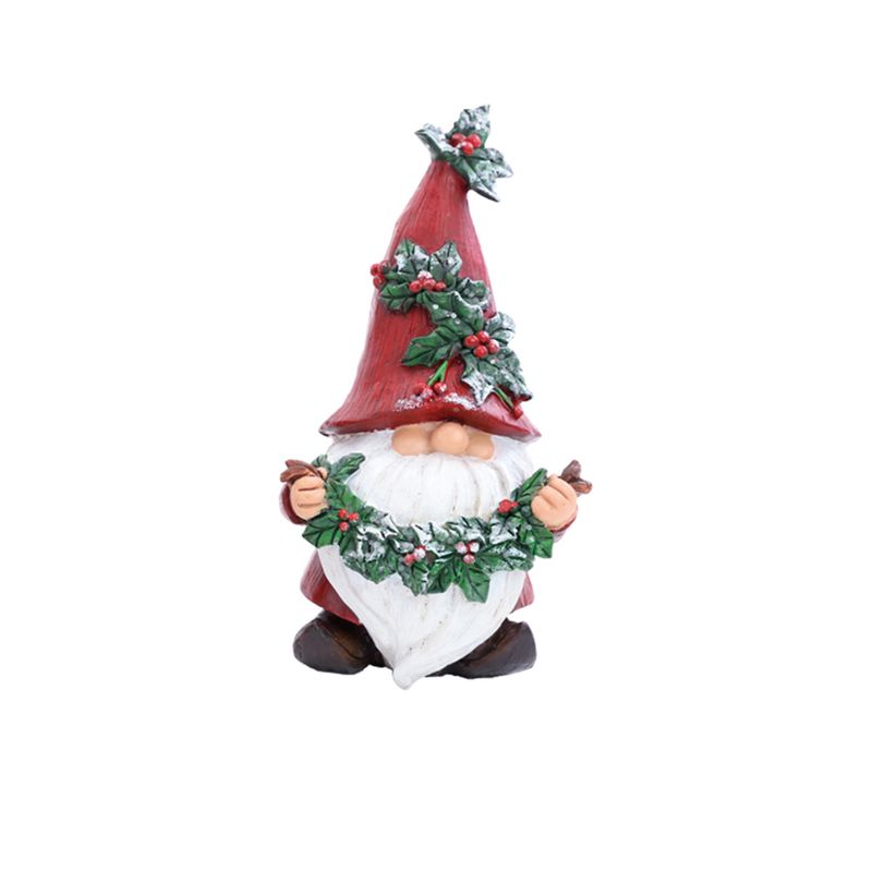 Jogo Papai Noel e Boneco Neve Resina12cm Perna Cordão 2 Un