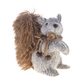 ANIMAIS DECORATIVOS ESQUILO MARROM / CINZA