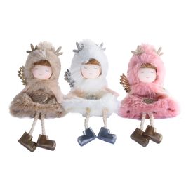 ANJO DECORATIVO ROSA CLARO / MARROM CLARO / BRANCO