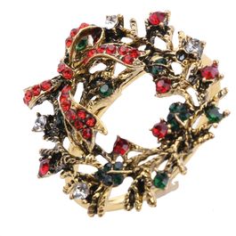 Argola Para Guardanapo Ouro Verde Vermelho
