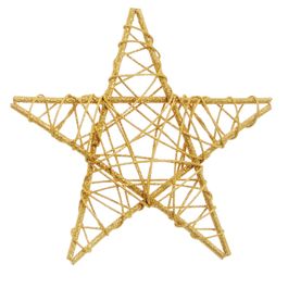 ESTRELA DECORATIVA RATTAN OURO
