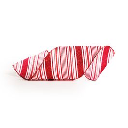 Fita Com Listras De Glitter Vermelho/Branco