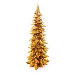 MINI ARVORE DE NATAL COM BASE OURO
