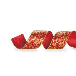 Fita Arabesco Vermelho/Ouro