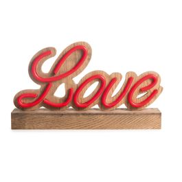 Luminoso Love Com 1 Led Marrom Vermelho 2Aa