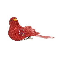 Passaro Com Glitter Vermelho Passaros