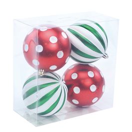 Bola Listrada Com Poas Vermelho/Verde/Branco