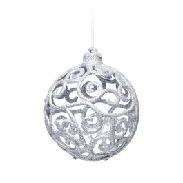 Bola Com Arabesco Vazada Prata