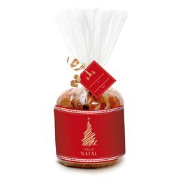 Kit Panetone Lines Vermelho / Marfim / Ouro