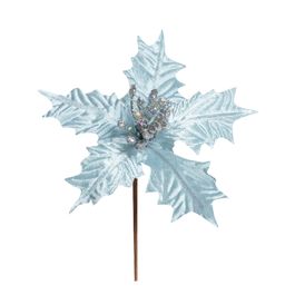 FLOR DECORATIVA CABO CURTO AZUL CLARO