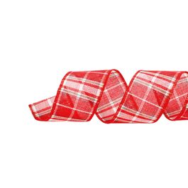 Fita Xadrez Vermelho/Branco