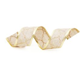 Fita Colmeia Cru/Ouro