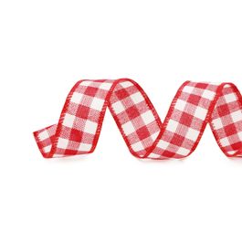 Fita Xadrez Vermelho/Branco