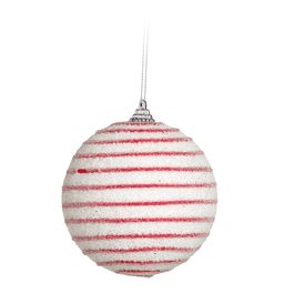 Bola Listras Branco/Vermelho