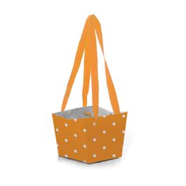 Caixa Gift Poá Laranja/Branco PT C/10
