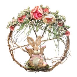 Guirlanda Coelho Em Ninho Cor/Mrr 35Cm (Fondant) C/1 UN