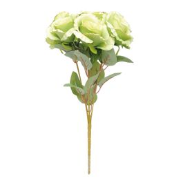 Flor Decorativa Buquê 7 Rosas - Verde Claro