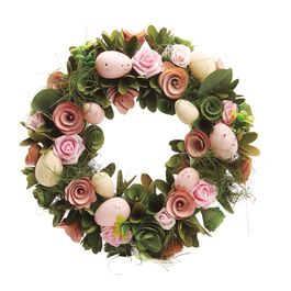 Guirlanda Ovos/Flores E Folhas Ros/Vrd/Ama (Fondant) C/1 UN