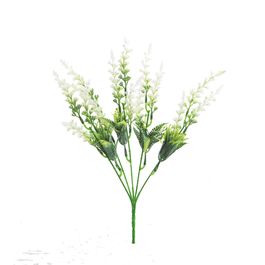 Galho De Flor Lavanda Bco/Vrd (Flor Galho Perman) C/1 UN