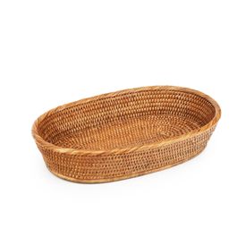 Cesta Oval Para Pães Em Rattan 35X22Cm