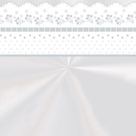Saco para Cesta Bordado Inglês Barrado Branco