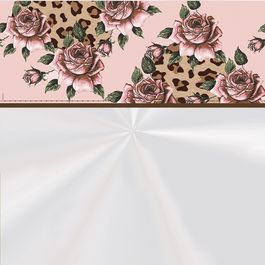 Saco para Cesta Leopardo Barrado Rosa