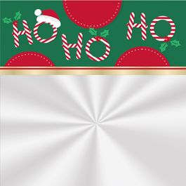 Saco para Cesta Ho Ho Ho Barrado Colorido
