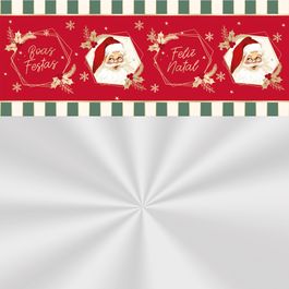 Saco P/Cesta Barrado Natalino Colorido