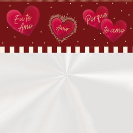 Saco Para Cesta Só Amor Colorido