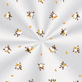 Saco Transparente Coelhinhos Marrom / Laranja / Branco