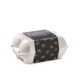 Caixa para Ovos com Cinta Gourmet Fun Preto KT C/6