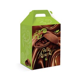 Caixa Maleta Retangular Vertical para Ovo Liso Verde