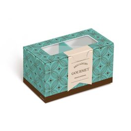 Caixa Para Brigadeiro Com 2 Unidade Gourmet Azul Turquesa
