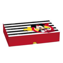 Caixa Retangular Tampa/Fundo New Mickey Colorido