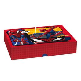 Caixa Retangular Tampa/Fundo New Nem Spider Man Vermelho