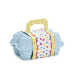 Caixa para Ovos com Cinta Fantasia Azul KT C/6