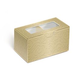 Caixa para Brigadeiro com 6 Unid com Relevo Gourmet Ouro