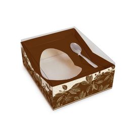 Caixa Meio Ovo de Colher Sabor Marrom