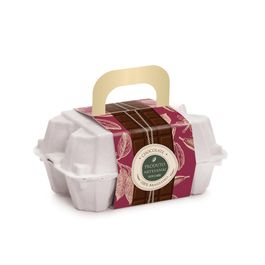 Caixa para Ovos com Cinta Sabor Marrom/Marsala KT C/6